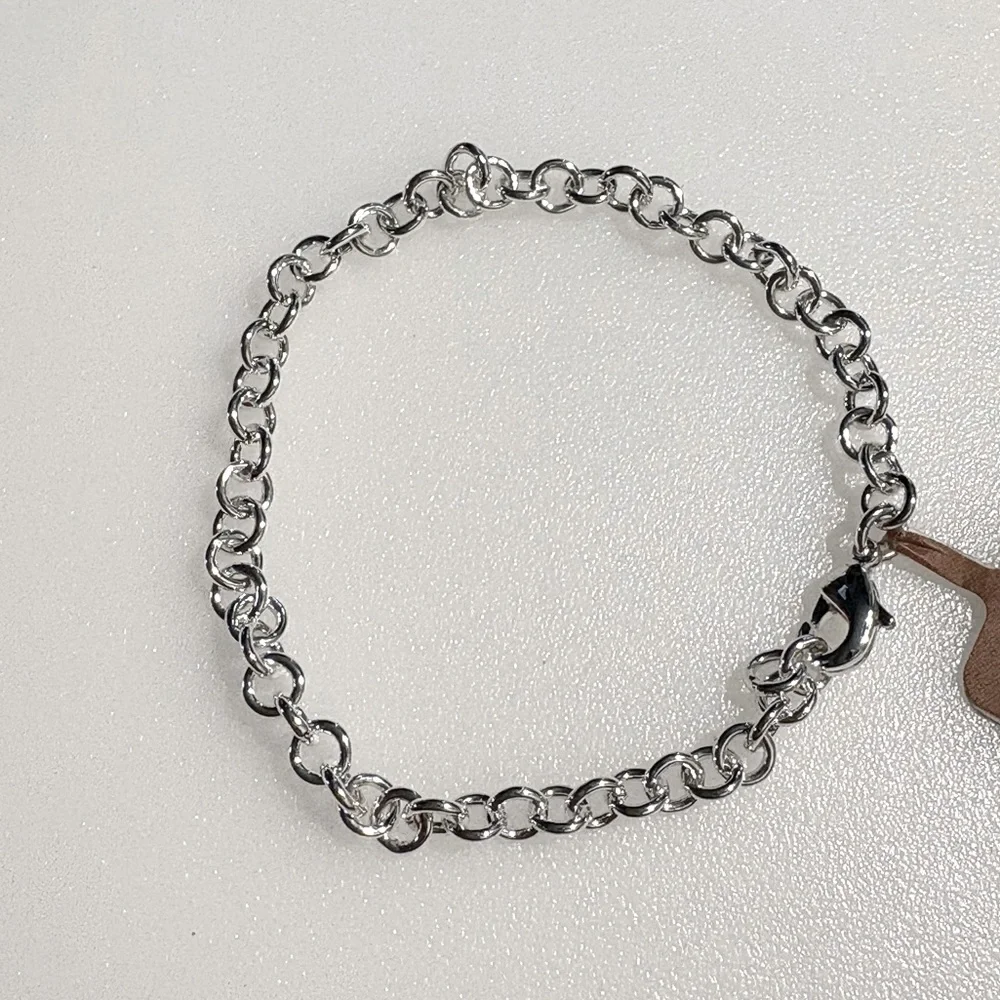 Child Size Silver Plated Chain Bracelet New With Tags